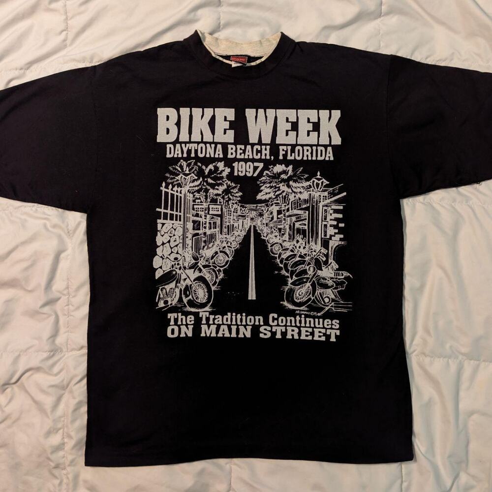 VINTAGE 1997 DAYTONA BEACH BIKE WEEK TEE L